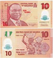 (2010) Банкнота Нигерия 2010 год 10 найра "Альван Икоку" Пластик  UNC